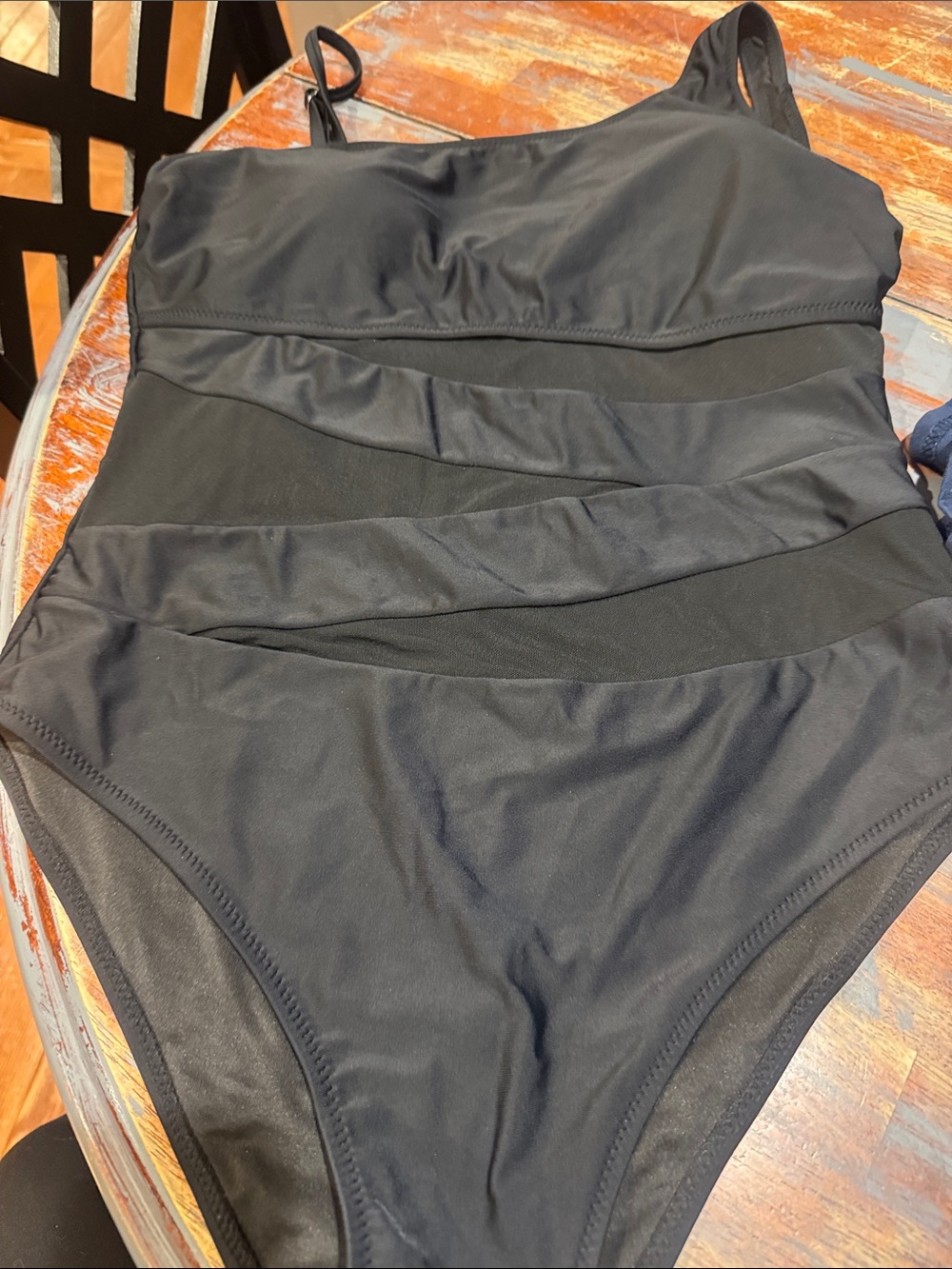 Classic Black One-Piece Swimsuit - Sleek Ruched Design